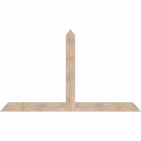 Ekena Millwork Portland Smooth Timber Gable Bracket, Douglas Fir, 84"W x 49"H x 1 1/2"D x 5 1/2"F, 14/12 Pitch GBW084X49X0206POR00SDF